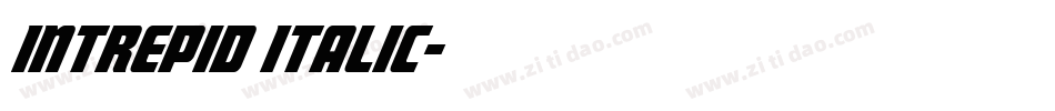 Intrepid Italic字体转换